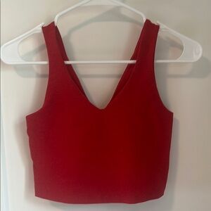 Red Beyond Yoga Spacedye Good Day Cropped Tank